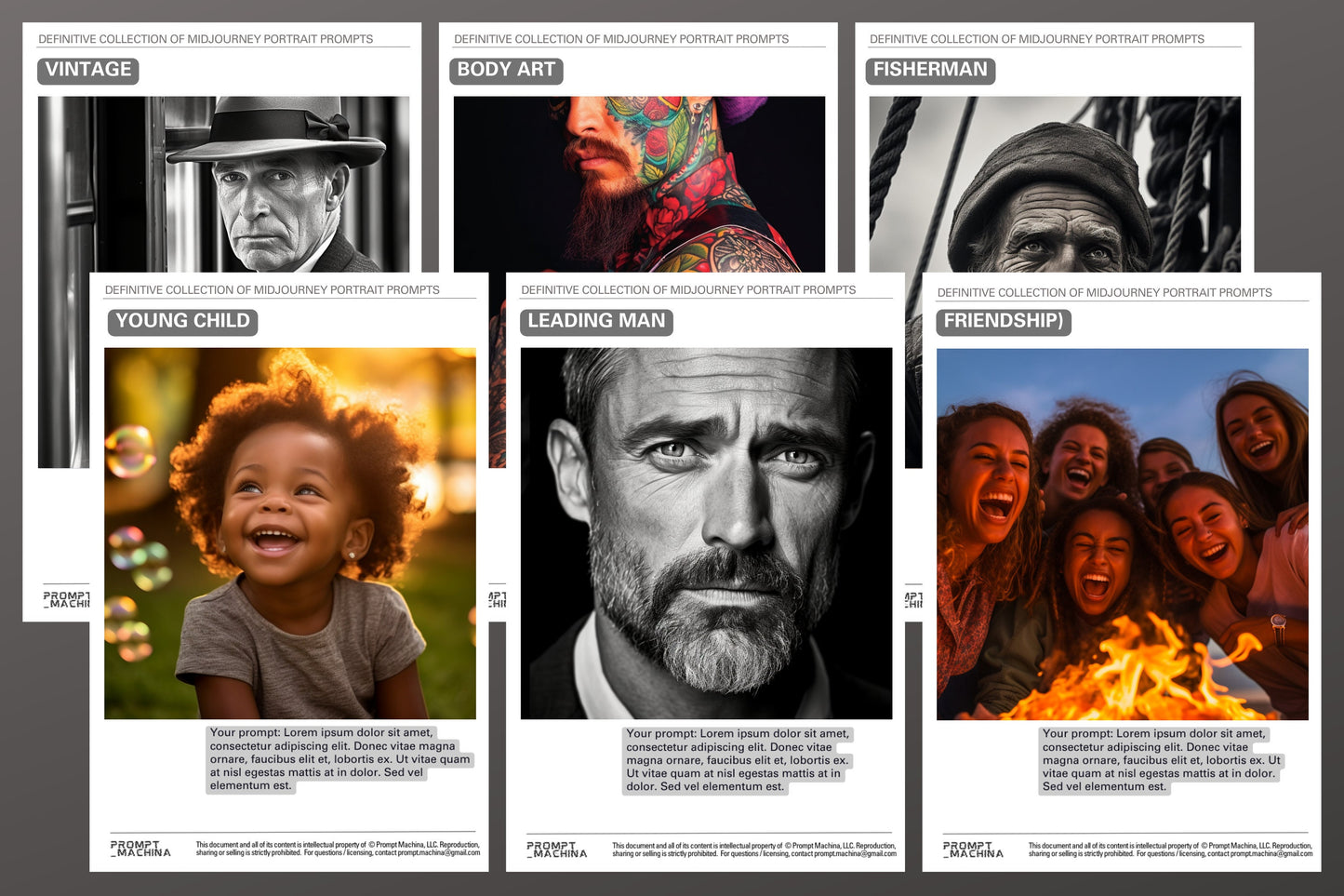 Midjourney Portrait Prompts for Instant Download (Double Pack)