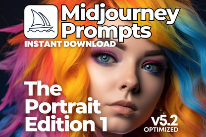 Midjourney Portrait Prompts for Instant Download (Double Pack)