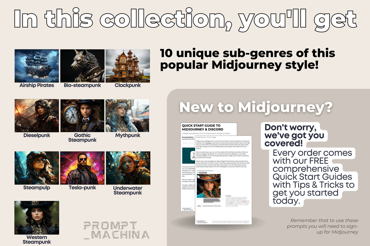 Midjourney Prompts for Steampunk Digital Art Decor Clipart & Sticker Pack