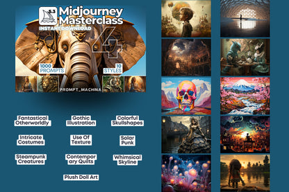 5000 Midjourney Prompts for 50 Popular Midjourney Digital Styles