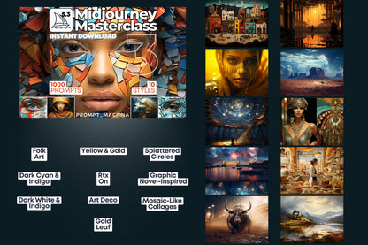 5000 Midjourney Prompts for 50 Popular Midjourney Digital Styles