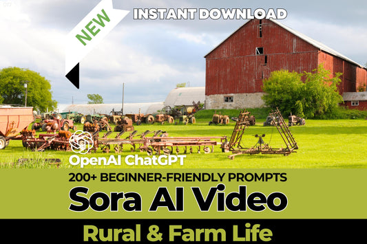 201 Sora Video Prompts for Rural & Farm Life, Starter Pack