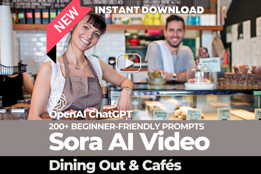 201 Sora Video Prompts for Dining Out & CafeS, Starter Pack