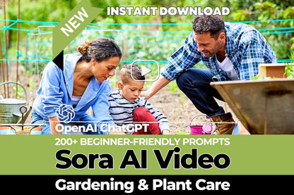 201 Sora Video Prompts for Gardening, Starter Pack