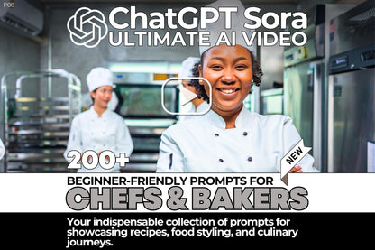 201 Sora Video Prompts for Chefs & Bakers, Starter Pack